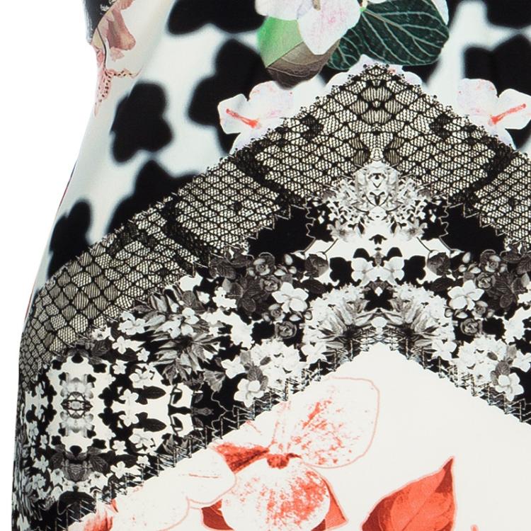 Pre Owned Roberto Cavalli Floral Jersey Dress M