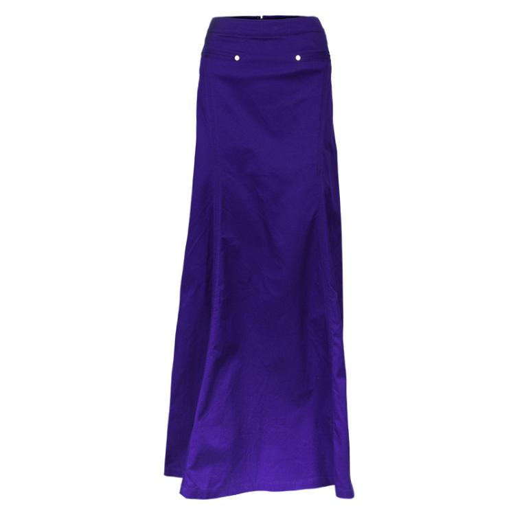 مملوكة مسبقًا Roberto Cavalli Purple A-Line Maxi Skirt M