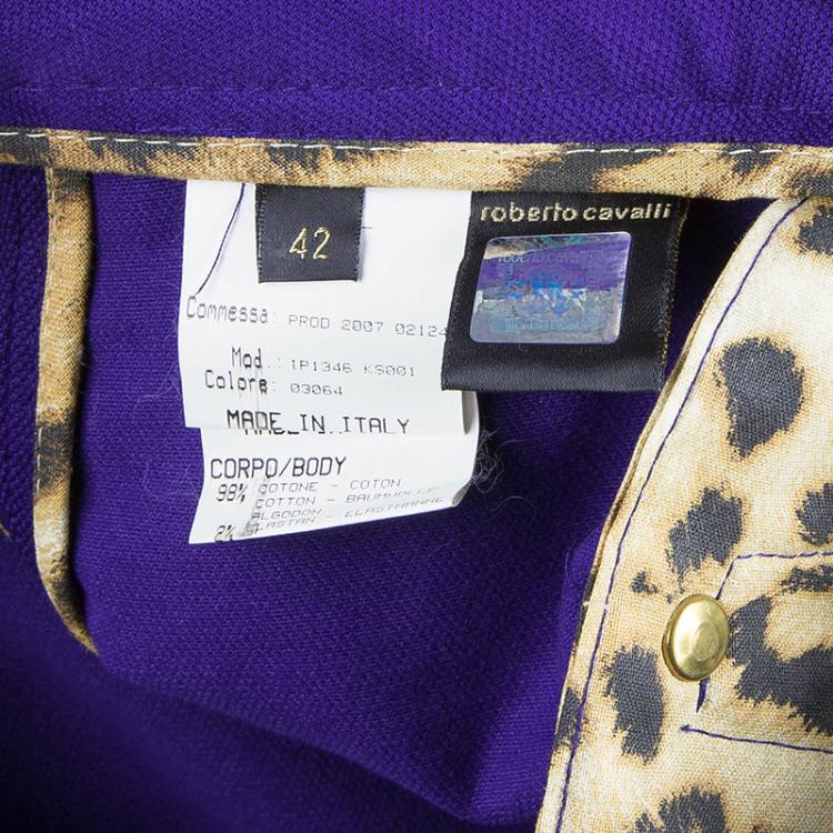 مملوكة مسبقًا Roberto Cavalli Purple A-Line Maxi Skirt M