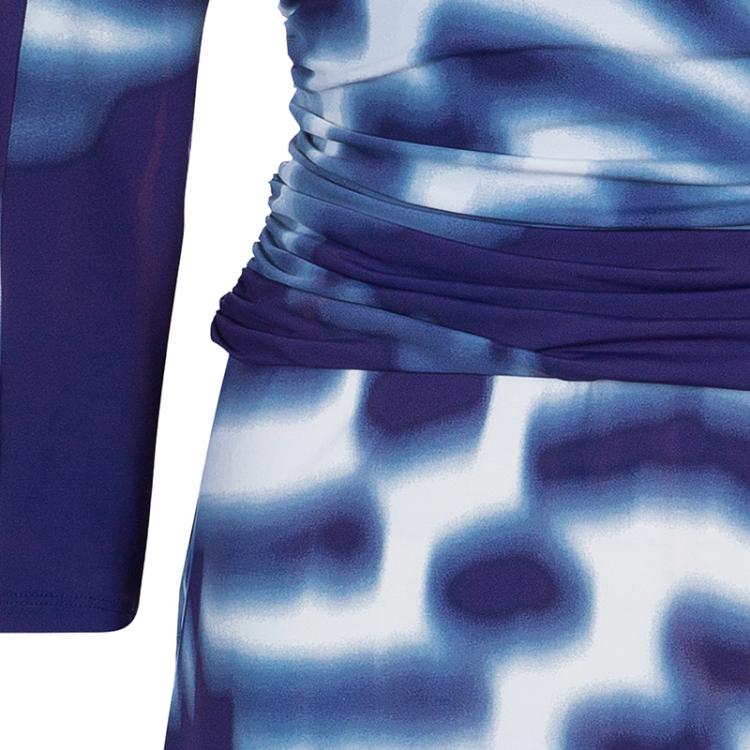 Pre Owned Roberto Cavalli Tie-Dye Stretch Dress M