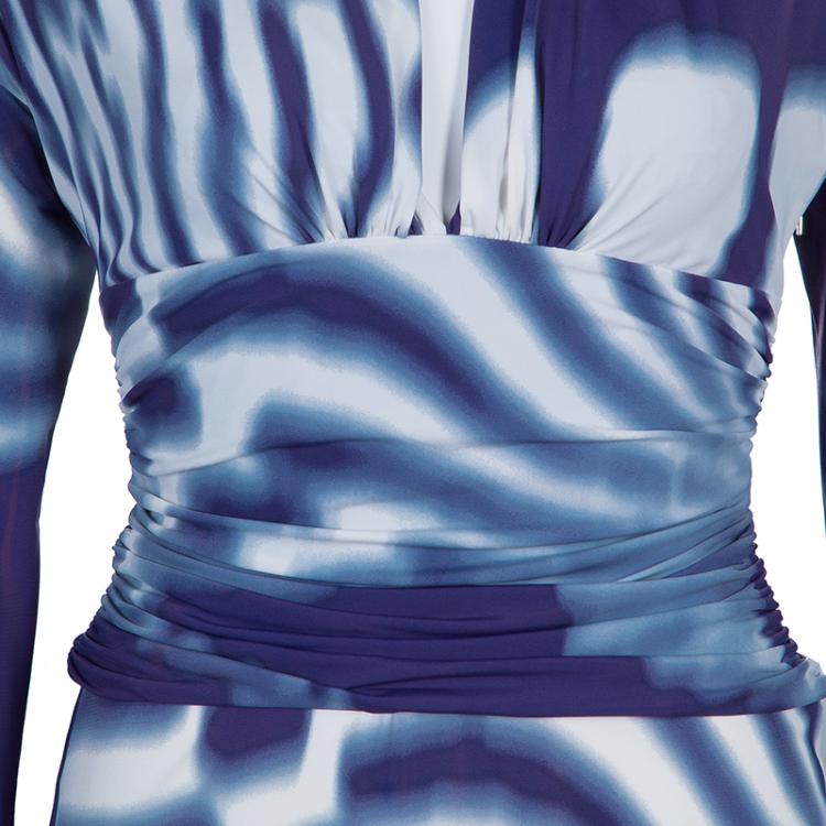 Pre Owned Roberto Cavalli Tie-Dye Stretch Dress M