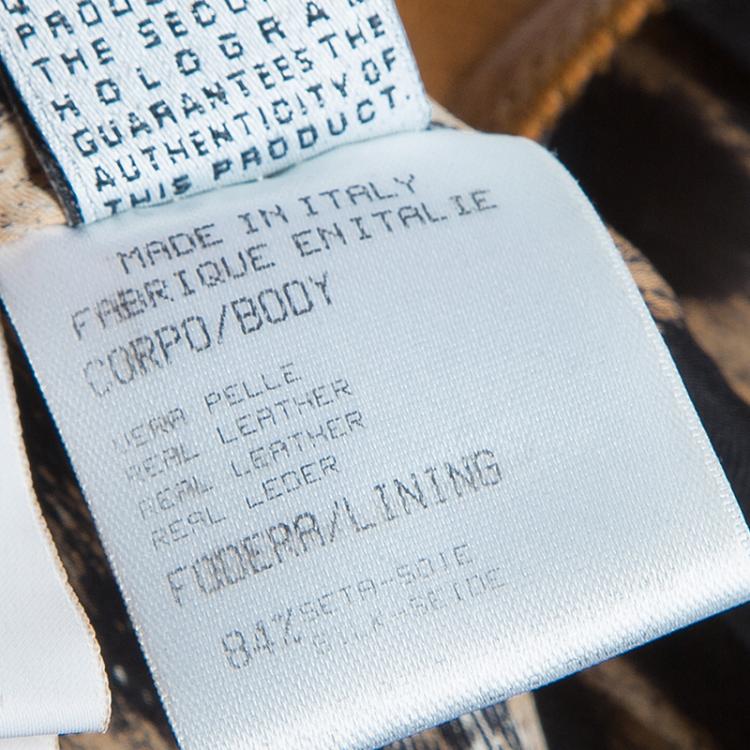 Pre Owned Roberto Cavalli Brown Leather Jacket M
