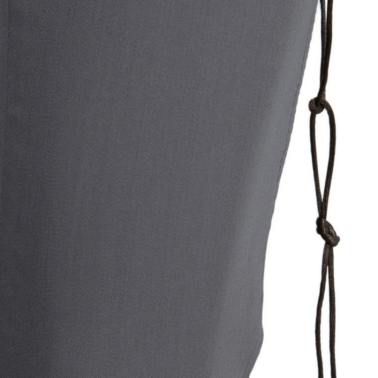 مملوكة مسبقًا Roberto Cavalli Grey Criss Cross Tie-Up Eyelet Lace Detail Trousers S