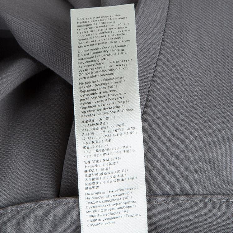 مملوكة مسبقًا Roberto Cavalli Grey Criss Cross Tie-Up Eyelet Lace Detail Trousers S
