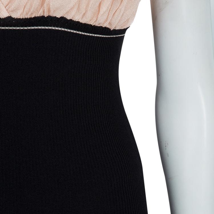 Pre Owned Roberto Cavalli Pink and Black Embellished Top S