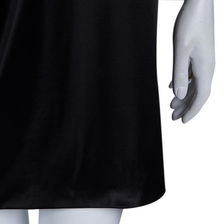 Pre Owned Roberto Cavalli Black Knit Embellished Sleeveless Dress S