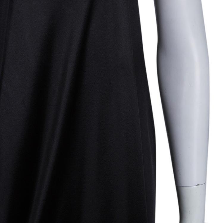 Pre Owned Roberto Cavalli Black Knit Embellished Sleeveless Dress S