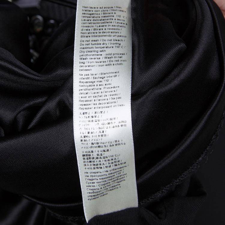 Pre Owned Roberto Cavalli Black Knit Embellished Sleeveless Dress S