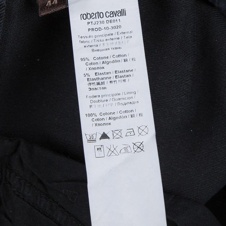 مملوكة مسبقًا Roberto Cavalli Silver Metallic Finish Skinny Jeans M