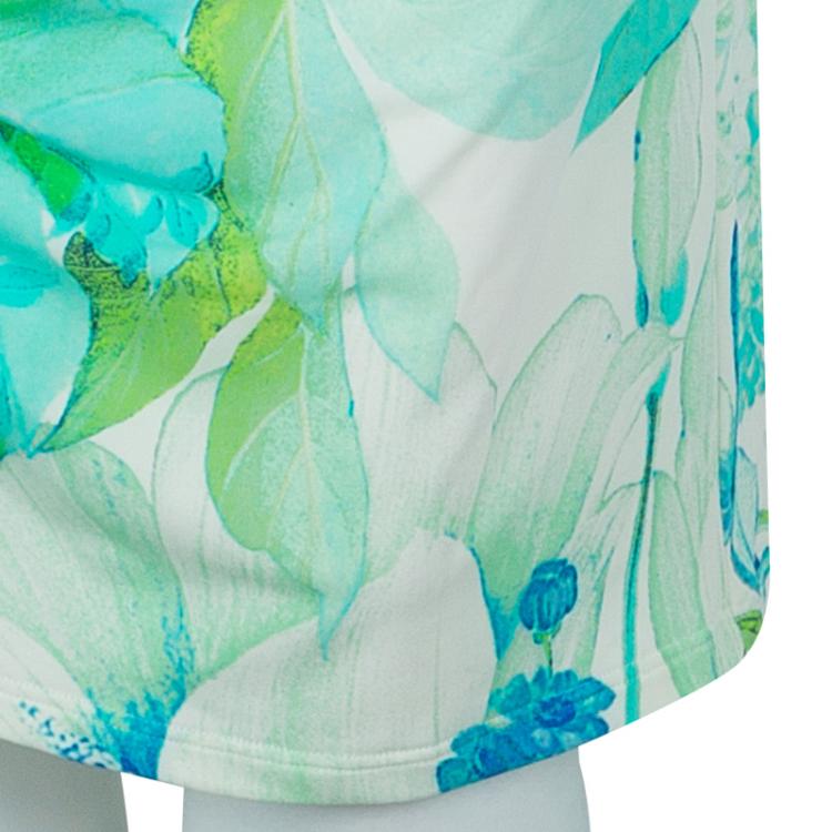 Pre Owned Roberto Cavalli White Floral Print Cap Sleeve Knit Dress L