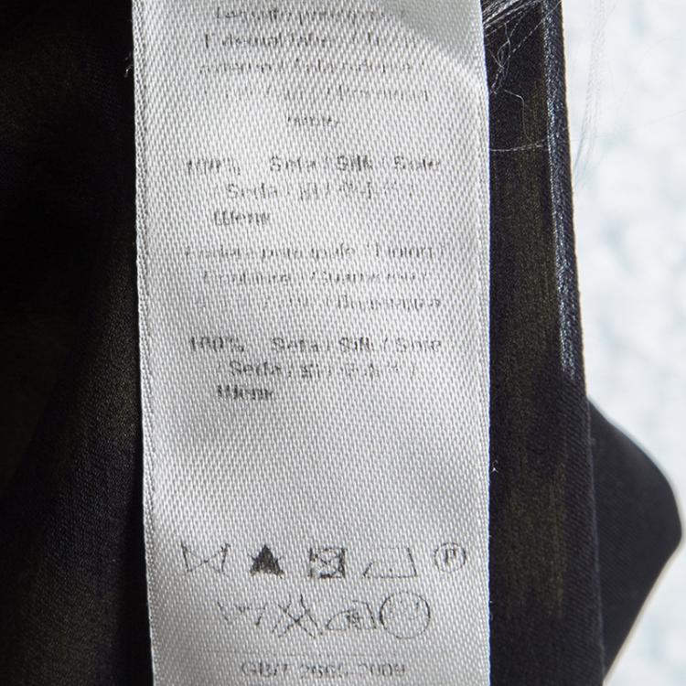 مملوكة مسبقًا Roberto Cavalli Animal Printed Silk Tie Detail Kaftan S