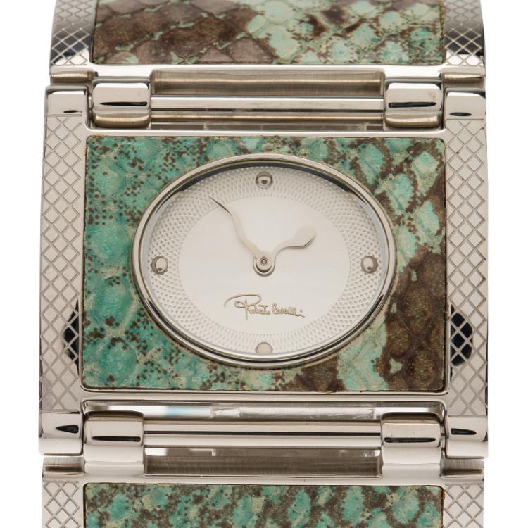 مملوكة مسبقًا Roberto Cavalli Silver Stainless Steel Classic Women's Wristwatch 40MM