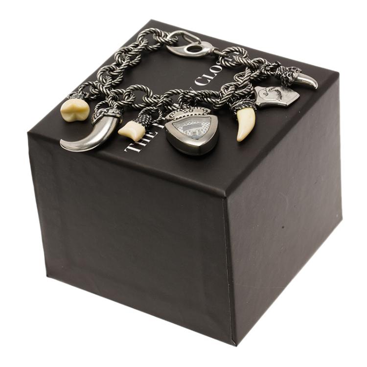 مملوكة مسبقًا Roberto Cavalli Silver Stainless Steel Bracelet Women's Wristwatch 