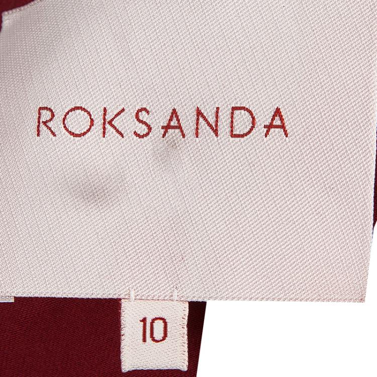 Pre Owned Roksanda Ilincic Burgundy Jersey High Low Hem Sleeveless Top M