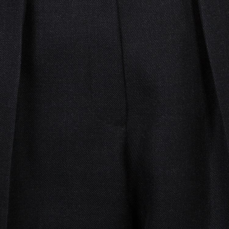 Pre Owned Roksanda Ilincic Dark Grey Wool High Waist Pleated Trousers S