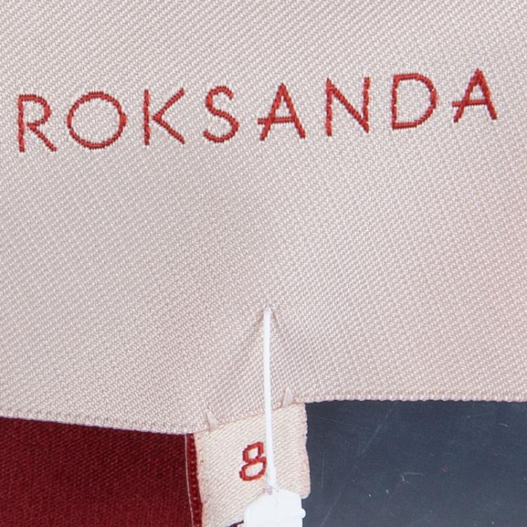 Pre Owned Roksanda Ilincic Burgundy Jersey High Low Hem Sleeveless Top S