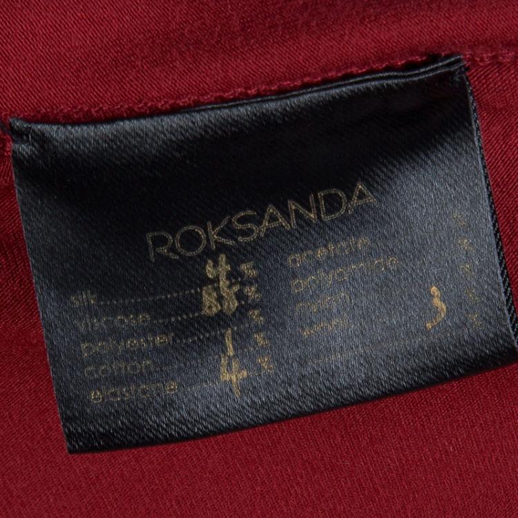 Pre Owned Roksanda Ilincic Burgundy Jersey High Low Hem Sleeveless Top S