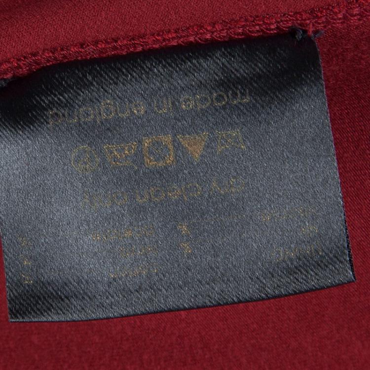 Pre Owned Roksanda Ilincic Burgundy Jersey High Low Hem Sleeveless Top S