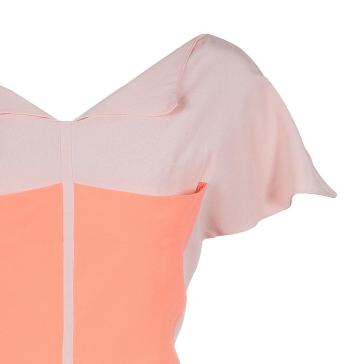 Pre Owned Roksanda Ilincic Neon Orange Short Sleeve Dress M