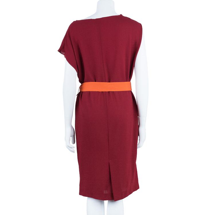 Pre Owned Roksanda Ilincic Red Belted Shift Dress M