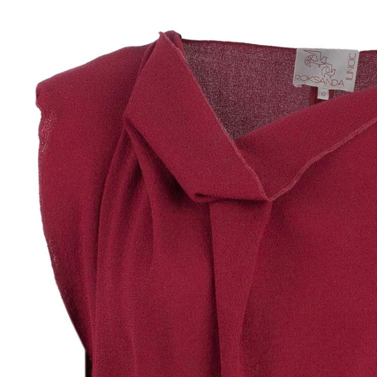 Pre Owned Roksanda Ilincic Red Belted Shift Dress M