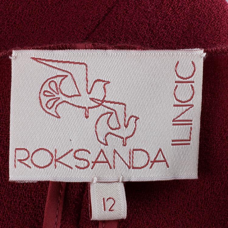 Pre Owned Roksanda Ilincic Red Belted Shift Dress M