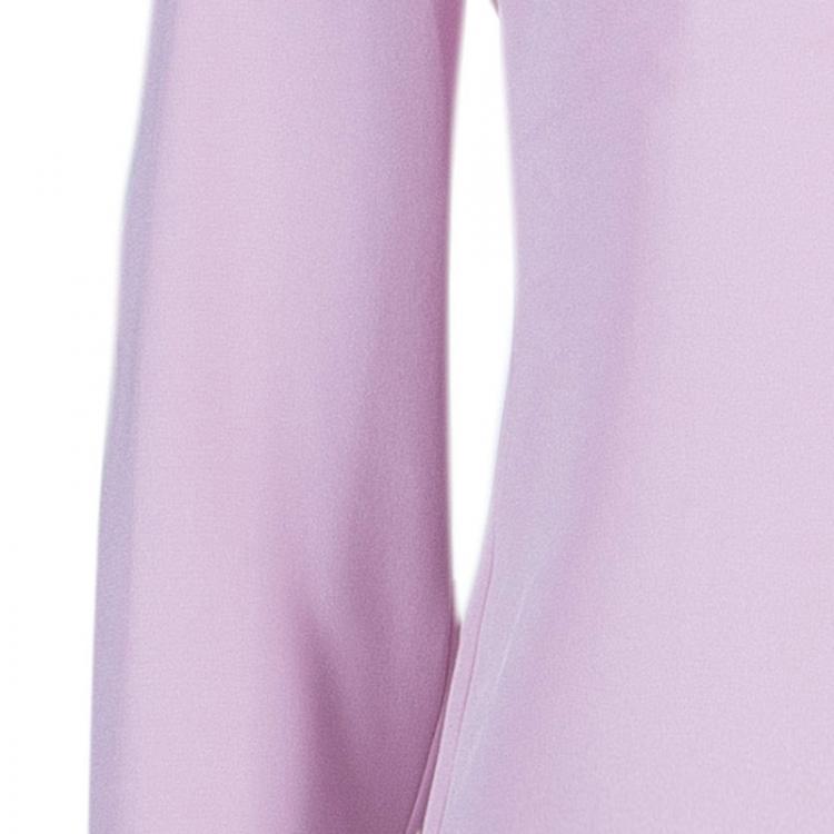Pre Owned Roksanda Ilincic Pink Contrast Cuff Long Sleeve Silk Top M