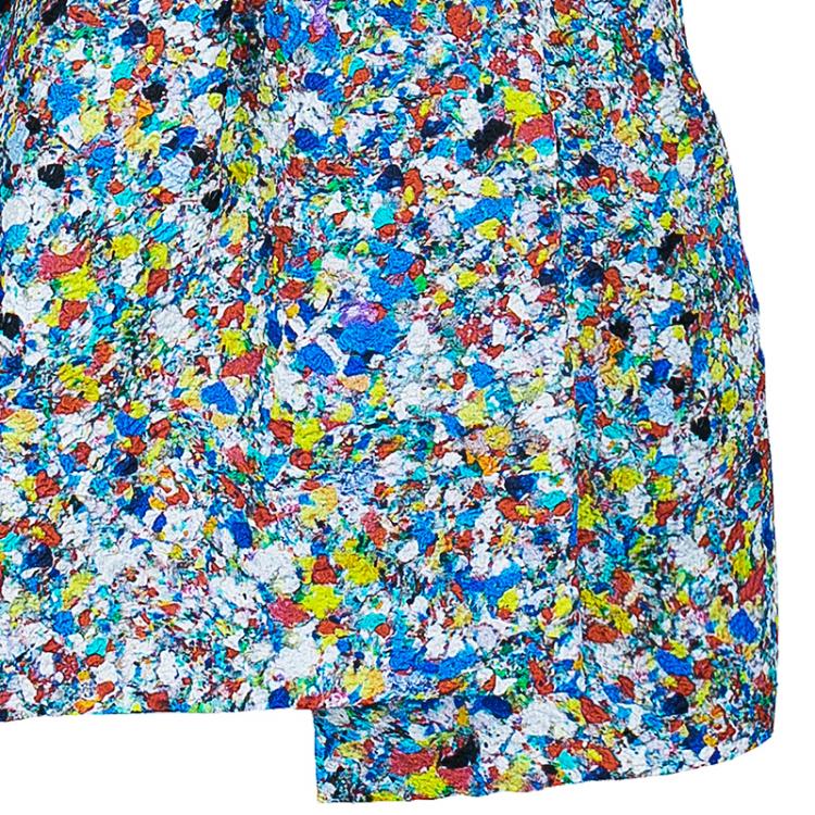 Pre Owned Roksanda Ilincic Multicolor Print Asymmetric Sleeveless Top S