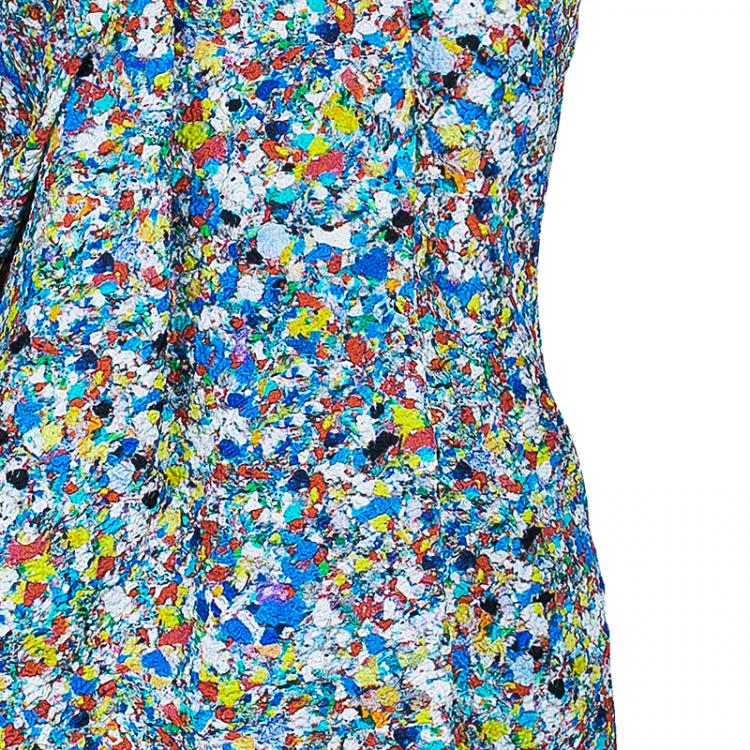 Pre Owned Roksanda Ilincic Multicolor Print Asymmetric Sleeveless Top S