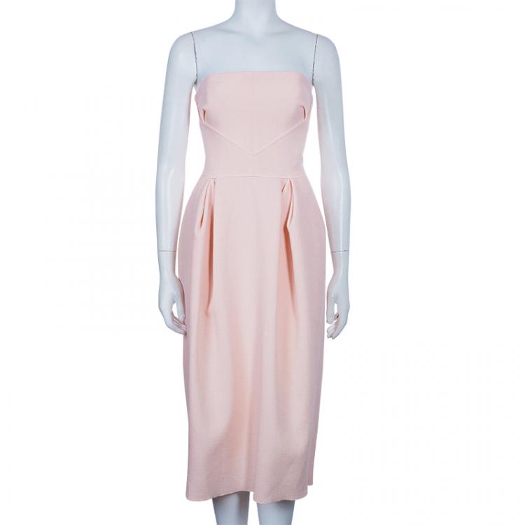 Pre Owned Roksanda Ilincic Pink Strapless Lawson Dress M
