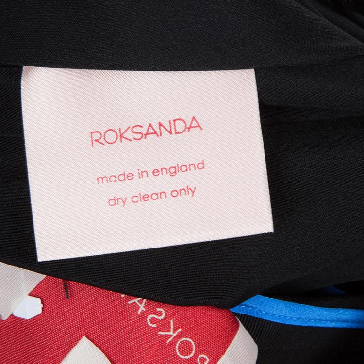 Pre Owned Roksanda Ilincic Black Wide Leg Silk Pants M
