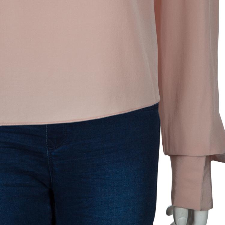 Pre Owned Roksanda Ilincic Light Pink and Neon Detail Blouse M