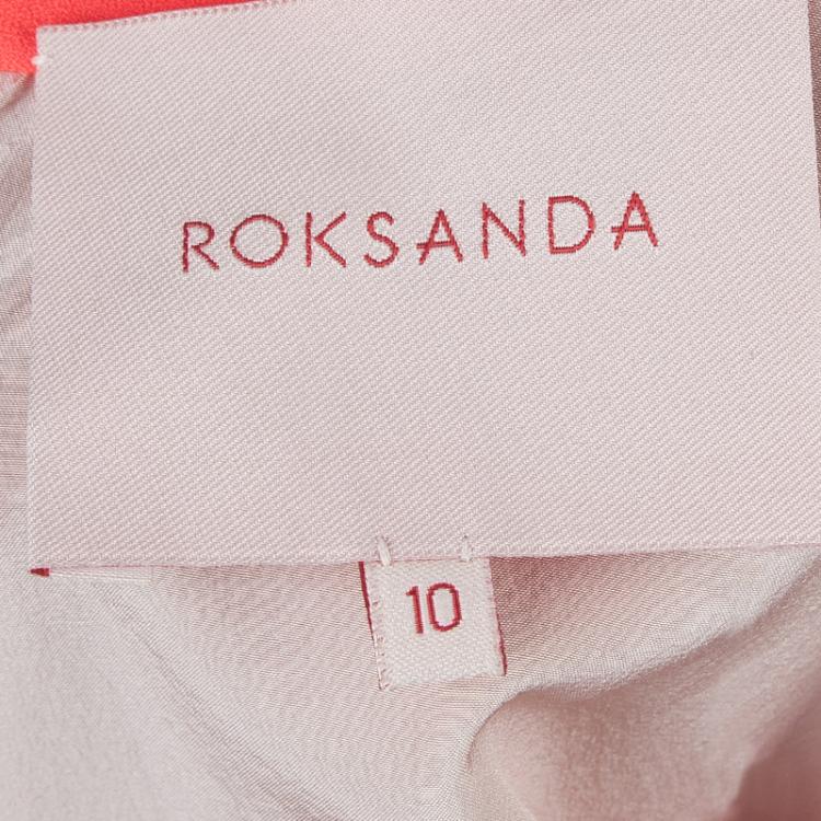 Pre Owned Roksanda Ilincic Light Pink and Neon Detail Blouse M