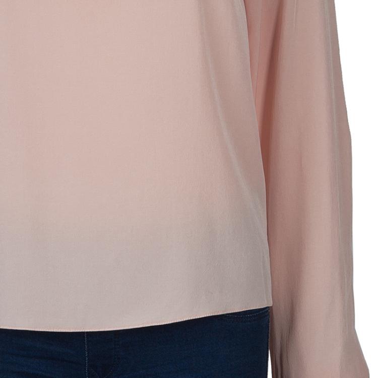 Pre Owned Roksanda Ilincic Light Pink and Neon Detail Blouse S