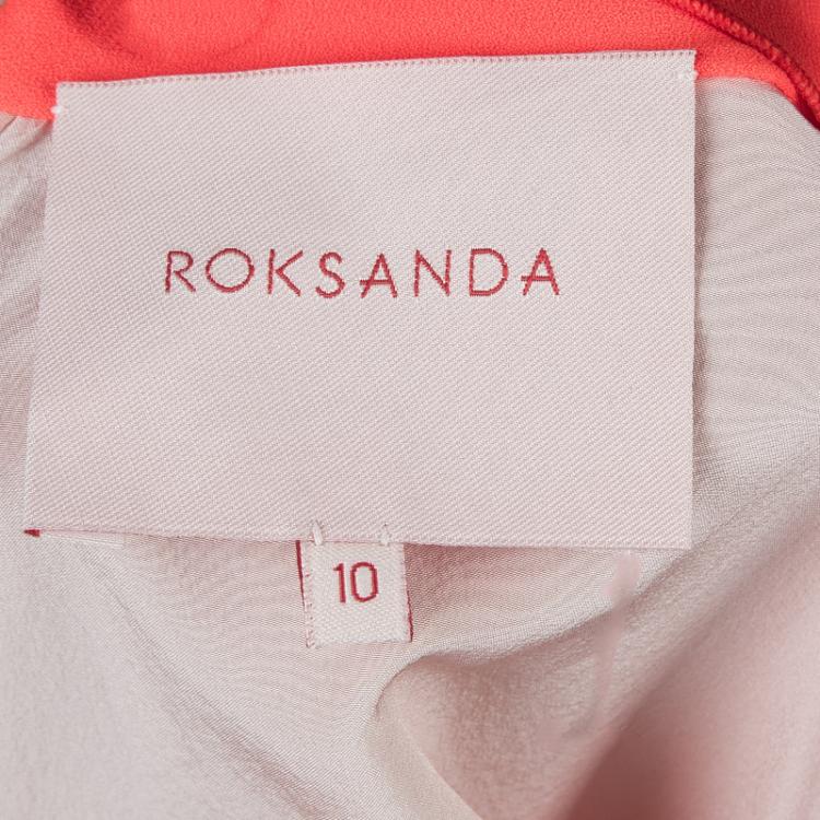Pre Owned Roksanda Ilincic Light Pink and Neon Detail Blouse S