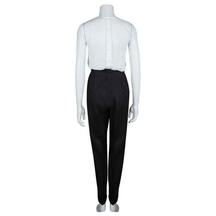 Pre Owned Roksanda Ilincic Dark Grey Wool Trousers S