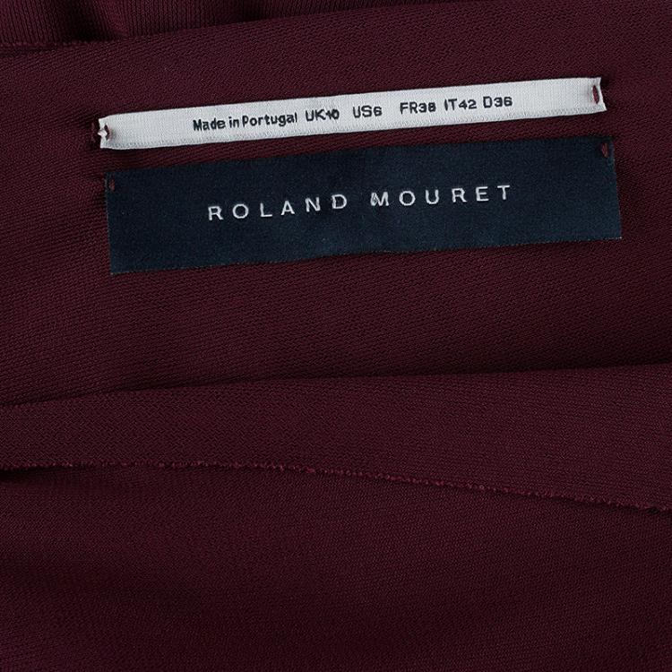 Pre Owned Roland Mouret Burgundy Dress M