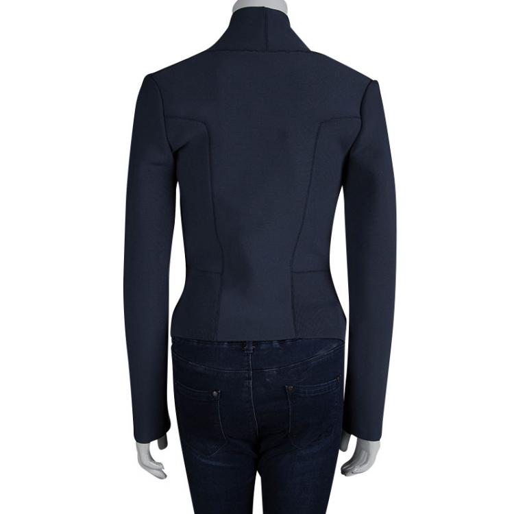 Pre Owned Roland Mouret Slate Grey Double Faced Solar Jacket M