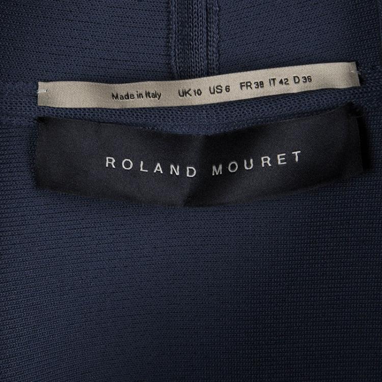 Pre Owned Roland Mouret Slate Grey Double Faced Solar Jacket M