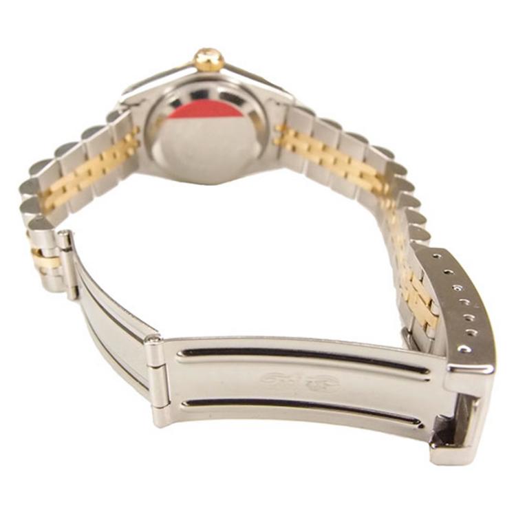 Pre Owned Rolex Champagne 18K Yellow Gold and Stainless Steel Datejust Women's Wristwatch 25MM