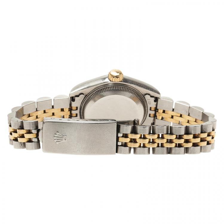 Pre Owned Rolex Gold 18K Yellow Gold and Stainless Steel Datejust Women's Wristwatch 26MM