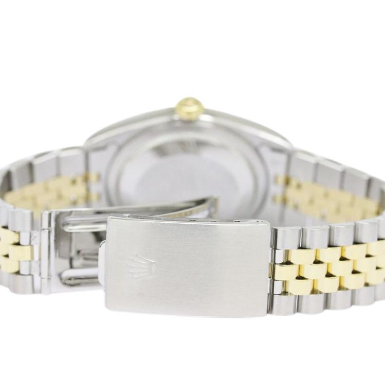 Pre Owned Rolex Gold 18K Yellow Gold and Stainless Steel Datejust Unisex Wristwatch 36MM