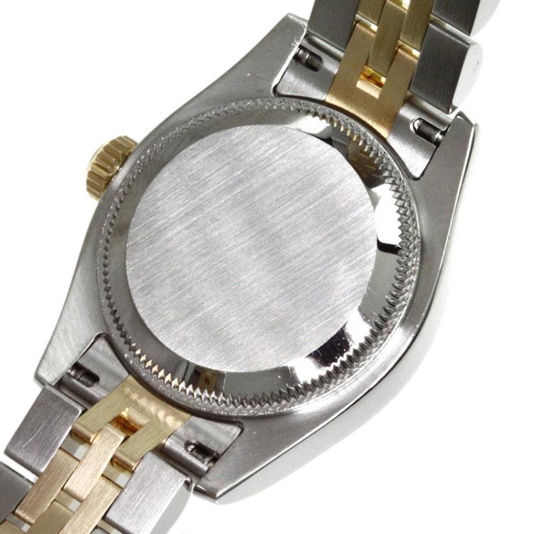 Pre Owned Rolex Yellow Mother of Pearl 18K Yellow Gold and Stainless Steel Datejust Women's Wristwatch 26MM