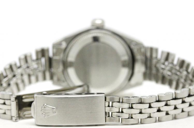 Pre Owned Rolex Silver Stainless Steel Oyster Perpetual Women's Wristwatch 26MM