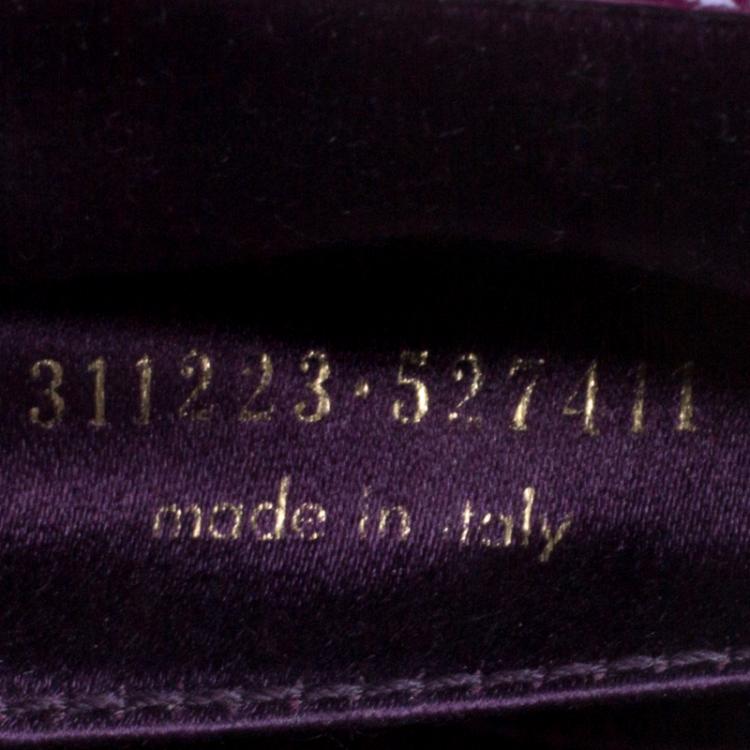 Pre Owned Saint Laurent Paris Purple Patent Leather Belle De Jour Flap Clutch