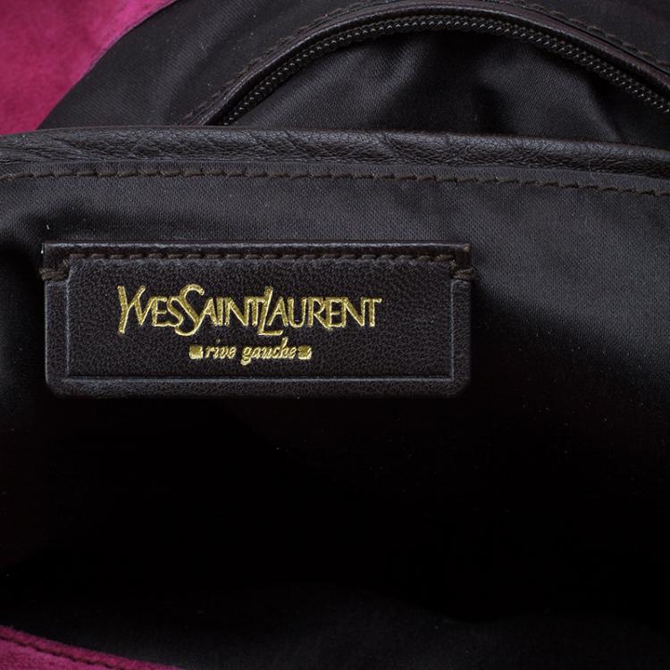 Pre Owned Saint Laurent Paris Pink Patent Leather Medium Downtown Tote Bag