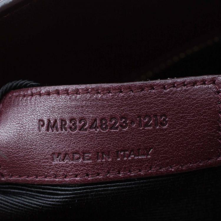 Pre Owned Saint Laurent Paris Burgundy Leather Small Classic Sac De Jour Tote