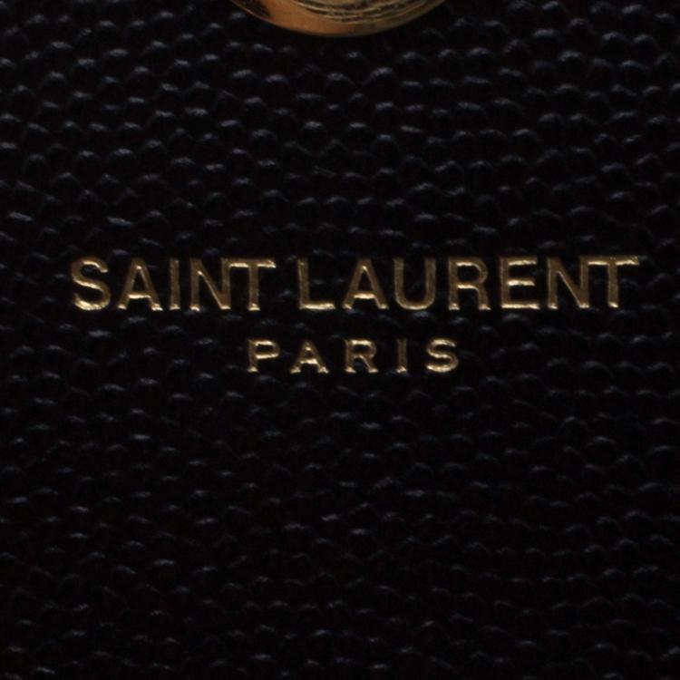 مملوكة مسبقًا Saint Laurent Paris Black Grain De Poudre Leather Small Chain Shoulder Bag