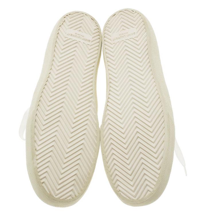 Pre Owned Saint Laurent Paris Off White Signature Court Classic Yeah Baby Low Top Sneakers Size 39