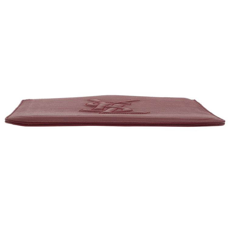 Pre Owned Saint Laurent Paris Red Leather Belle Du Jour iPad Sleeve